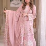 Aneela's - 3pcs Luxury Emb With Ready To Wear Khaadi Net Dupatta - 394