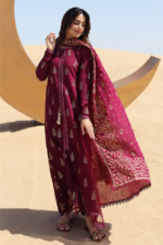 Cross Stitch 3pcs Lawn Embroidered With Diamond Printed Dupatta - 0573 - Image 3
