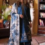 Maria B - 3pcs Lawn Embroidered With Diamond Printed Dupatta - 0542