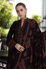 Bareeze - 3pcs Lawn Embroidered With Heavy Emb Chiffon Dupatta -1212 - Image 3