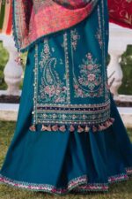 Hussain Rehar - 3pcs Lawn Embroidered With Chiffon Printed Dupatta - 206 - Image 4