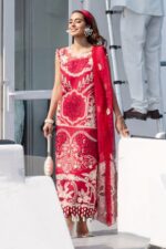 Parishay - 3pcs Chicken Kari Lawn Emb With Chiffon Emb Dupatta -  6263