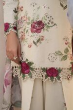 Iznik - 3pcs Lawn Printed With Ready To Wear Chiffon Dupatta - Skin - Image 11