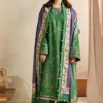 Zara Shahjahan - 3pcs Lawn Embroidered With Printed Diamond Dupatta - 0508