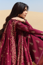 Cross Stitch 3pcs Lawn Embroidered With Diamond Printed Dupatta - 0573 - Image 6