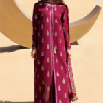 Cross Stitch 3pcs Lawn Embroidered With Diamond Printed Dupatta - 0573