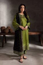 Asim Jofa 3pcs Lawn Emb With Ready To Wear Chiffon Emb Dupatta - 3119