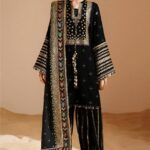 Jazmin - 3pcs Lawn Embroidered With Chiffon Emb Dupatta - 3322