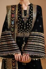 Jazmin - 3pcs Lawn Embroidered With Chiffon Emb Dupatta - 3322 - Image 3
