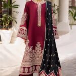 Marjan - 3pcs Lawn Emb With Chiffon Embroidered Dupatta - 51206