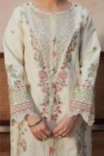 Jeem - 3pcs Fancy Lawn Emb With Rangoli Diamond Dupatta - 1242 - Image 2
