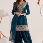 Izel - 3pcs Lawn Embroidered With Chiffon Emb Dupatta - 3336