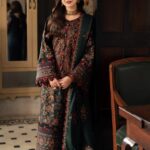 Asim Jofa - 3pcs Lawn Embroidered With Chiffon Emb Dupatta - 937