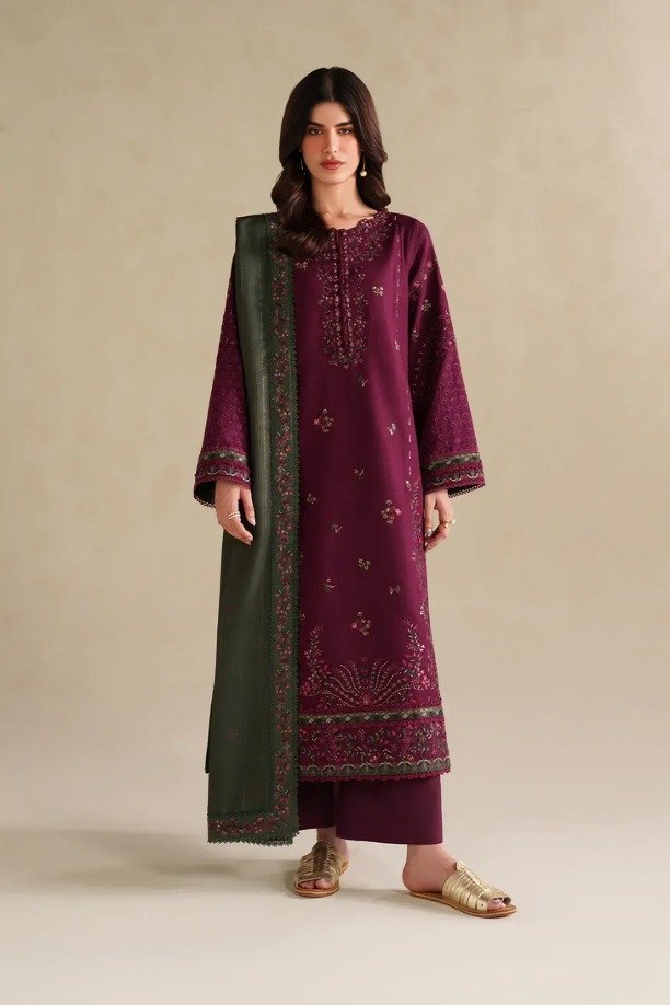 httpsdivinjaipur.comproductsdastaan-e-neelum-a-royal-chronicle-woven-in-midnight-and-gold-suit-41-27.jpg Iznik - 3pcs Lawn Embroidered With Chiffon Emb Dupatta - 3285 - Image 1