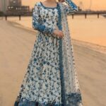 Faiza Saqlain - 3pcs Lawn Emb With Emb Chiffon Dupatta - 3412