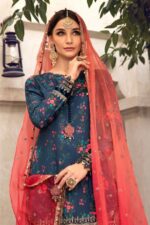 Maria B - 3pcs Lawn Emb With Ready To Wear Chiffon Dupatta - 110 - Image 3
