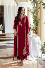 Azure 3pcs Lawn Emb With Ready To Wear Chiffon Emb Dupatta - 7339 - Image 2
