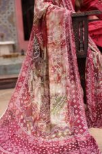 Nureh- 3pcs Chicken Kari Lawn Emb With Printed Diamond Dupatta - 0504 - Image 2