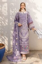 Parishay - 3pcs Chicken Kari Lawn Emb With Chiffon Emb Dupatta - 6258 - Image 3