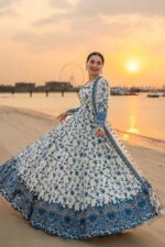 Faiza Saqlain - 3pcs Lawn Emb With Emb Chiffon Dupatta - 3412 - Image 4