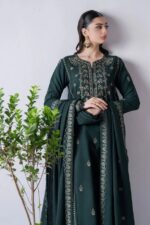 Asim Jofa - 3pcs Lawn  Embroidered With Chiffon Emb Dupatta - 3374 - Image 5