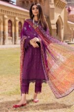 Nureh - 3pcs Chicken Kari Lawn Emb With Diamond Printed Dupatta - 939 - Image 3