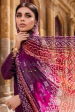 Nureh - 3pcs Chicken Kari Lawn Emb With Diamond Printed Dupatta - 939 - Image 5