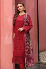 Nureh- 3pcs Chicken Kari Lawn Emb With Printed Diamond Dupatta - 0504 - Image 5
