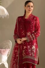 Sobia Nazir - 3pcs Lawn Embroidered With Khaadi Net Emb Dupatta - 3101 - Image 6