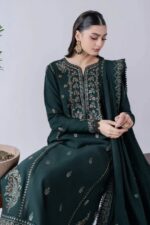 Asim Jofa - 3pcs Lawn  Embroidered With Chiffon Emb Dupatta - 3374 - Image 2