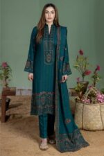 Noor E Fajar 3pcs Lawn Embroidered With Chiffon Emb Dupatta - 2985