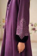 Baroque - 3pcs Lawn Emb With Jaberia Net Pallu Emb Dupatta - 784 - Image 4