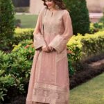 Azure 3pcs Lawn Embroidered With Chiffon Emb Dupatta - 3175