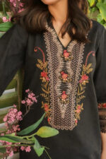 Zarqash – 3pcs Dhanak Emb With Dhanak Emb Shawl – 3527 - Image 5