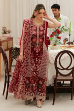 Mahnur – 3pcs Chicken Kari Dhanak With Ready To Wear Dhanak Shawl – 849 - Image 2