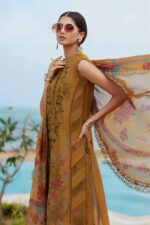Maria B – 3pcs Dhanak Emb With Printed Shawl – 844 - Image 5