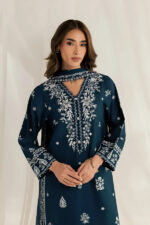 Batik – 3pcs Dhanak Emb With Dhanak Emb Shawl – 3532 - Image 5