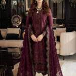 Asim Jofa – 3pcs Dhanak Emb With Dhanak Emb Shawl – 663
