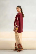 Ethnic – 2pcs Silk Embroidered With Printed Trouser – 240 - Image 4