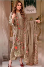 Aneela’s – 3pcs Dhanak Emb With Dhanak Emb Shawl – 609