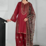 Batik – 3pcs Dhanak Emb With Whool Printed Shawl – 724