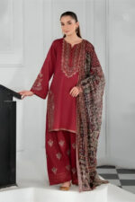 Batik – 3pcs Dhanak Emb With Whool Printed Shawl – 724