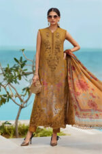 Maria B – 3pcs Dhanak Emb With Printed Shawl – 844