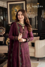Asim Jofa – 3pcs Dhanak Emb With Dhanak Emb Shawl – 663 - Image 7