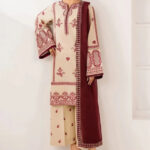 Xenia – 3pcs Dhanak Embroidered With Dhanak Emb Shawl – 3601