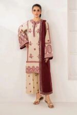 Xenia – 3pcs Dhanak Embroidered With Dhanak Emb Shawl – 3601
