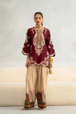 Ethnic – 2pcs Silk Embroidered With Printed Trouser – 240