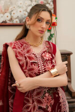 Mahnur – 3pcs Chicken Kari Dhanak With Ready To Wear Dhanak Shawl – 849 - Image 5