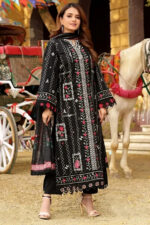 Aneela’s – 3pcs Dhanak Embroidered With Dhanak Emb Shawl – 5122