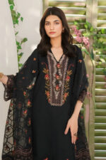 Zarqash – 3pcs Dhanak Emb With Dhanak Emb Shawl – 3527 - Image 6
